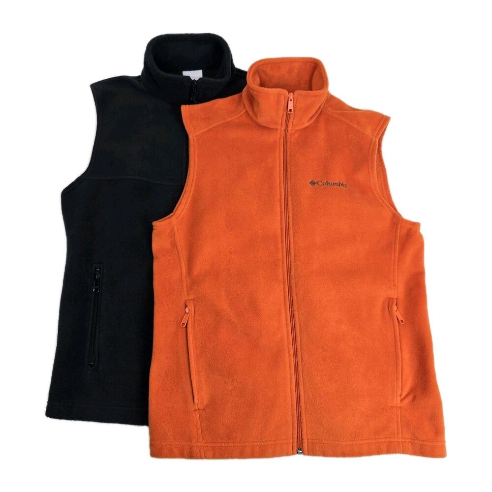 Columbia Fleece Vest Bundle Womens S Full Zip Sleeveless Outdoor Hiking Layer